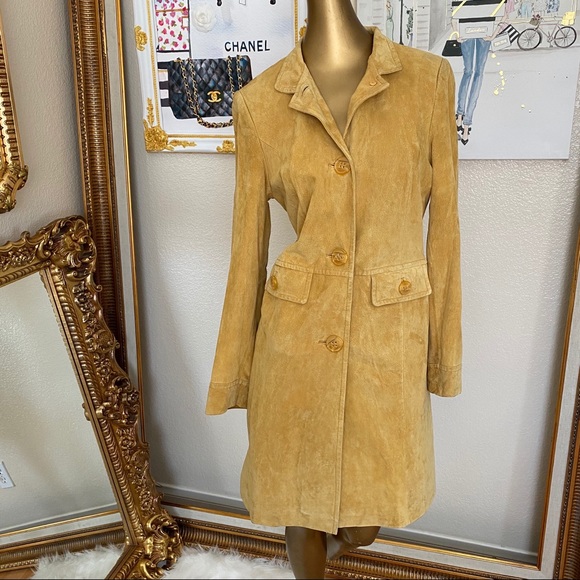Terry Lewis Classic Luxuries Jackets & Blazers - Terry Lewis Classic Luxuries Suede Leather Coat